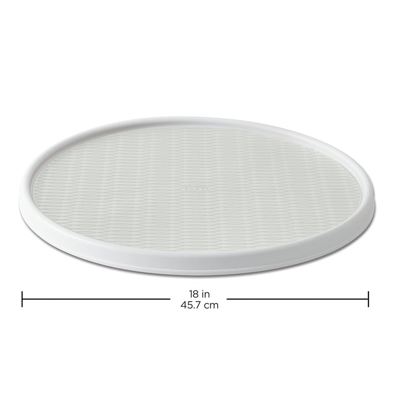 Copco Basics Non-Skid Lazy Susan for Under Sink and Cabinet Storage, 18 Inch, Crystalline - Image 2