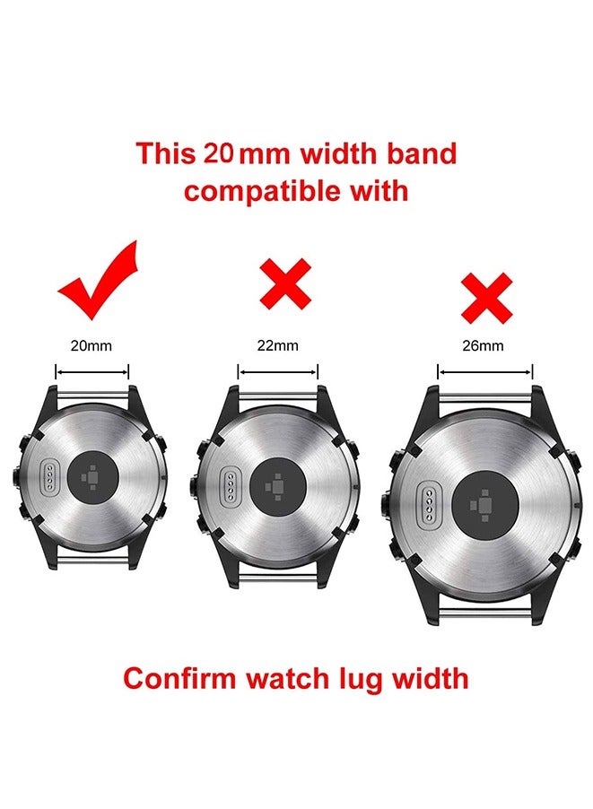 سوار ساعة Fenix ​​5S 5S plus 6S 6S PRO Quick Fit 20 مم من الفولاذ المقاوم للصدأ باللون الأسود - Image 2