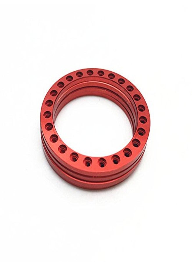 RCLIONS 4pcs Aluminum Replacement Wheel Rim Beadlock Ring for 1:10 RC Crawler Car 1.9" RC Wheels/Rims (Red) - Image 5