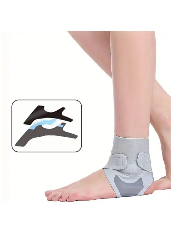 Gray Adjustable Ankle Support Brace Lightweight Anti Sprain Sports Foot Protection - Image 5