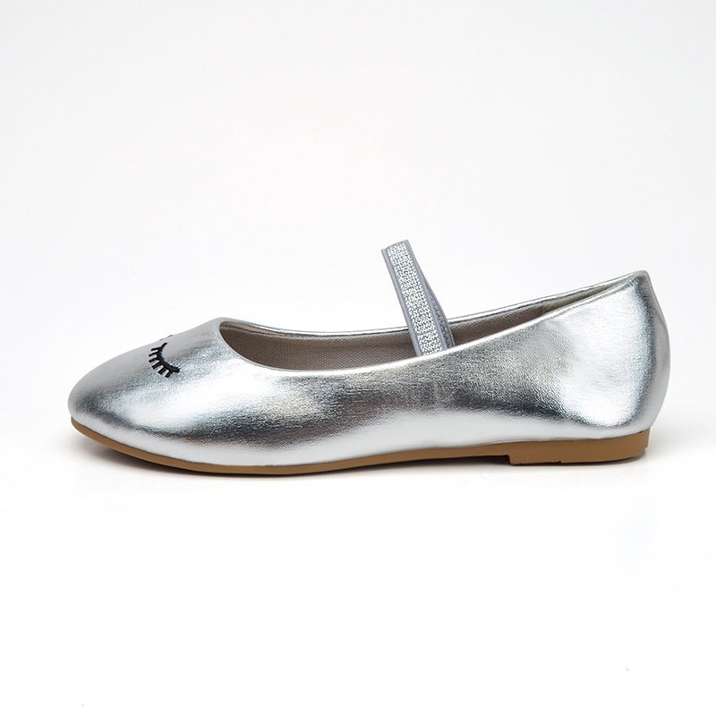 All-Match Cute Girl Children'S Shoes Smiling Eye Round Toe Shoes Korean-Style Four Seasons Children'S Princess Shoes - Image 4