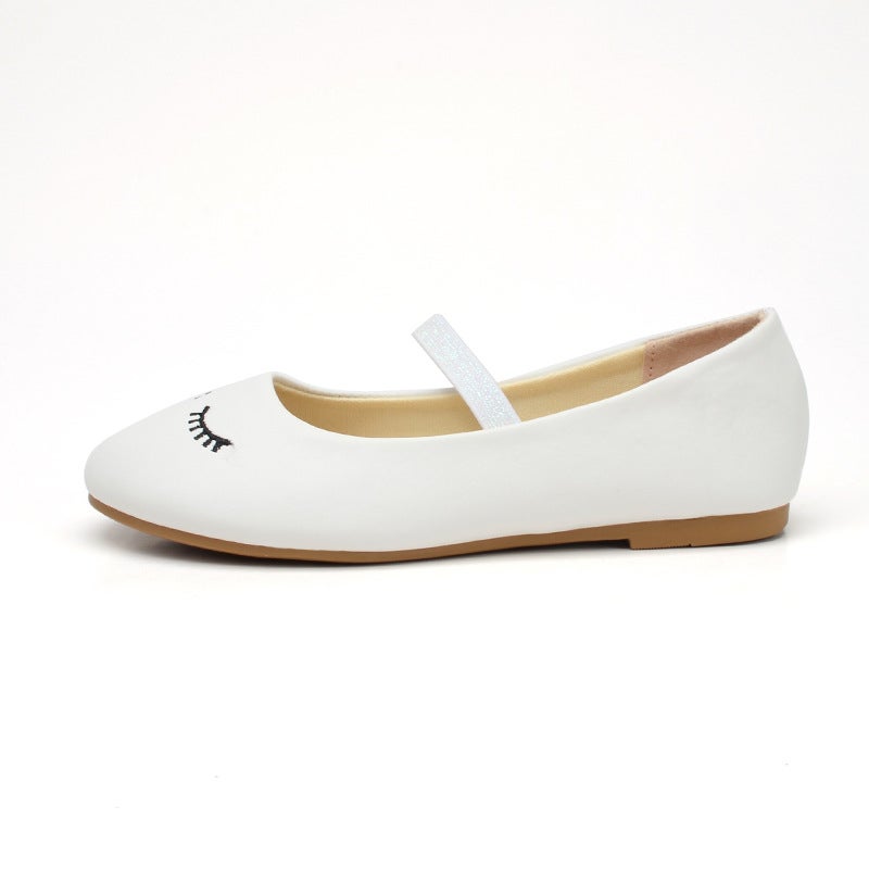 All-Match Cute Girl Children'S Shoes Smiling Eye Round Toe Shoes Korean-Style Four Seasons Children'S Princess Shoes - Image 1