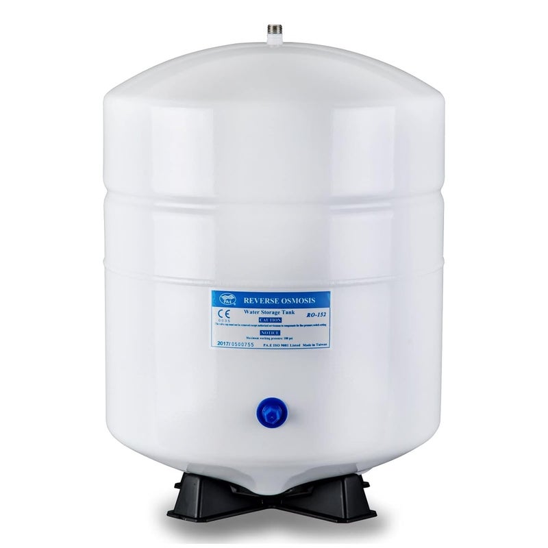 iSpring T55M 5.5 Gallon Residential Pre-Pressurized Water Storage Tank for Reverse Osmosis (RO) Systems , White - Image 1