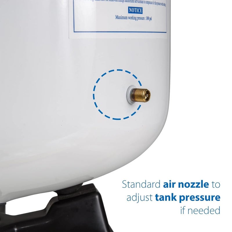 iSpring T55M 5.5 Gallon Residential Pre-Pressurized Water Storage Tank for Reverse Osmosis (RO) Systems , White - Image 2