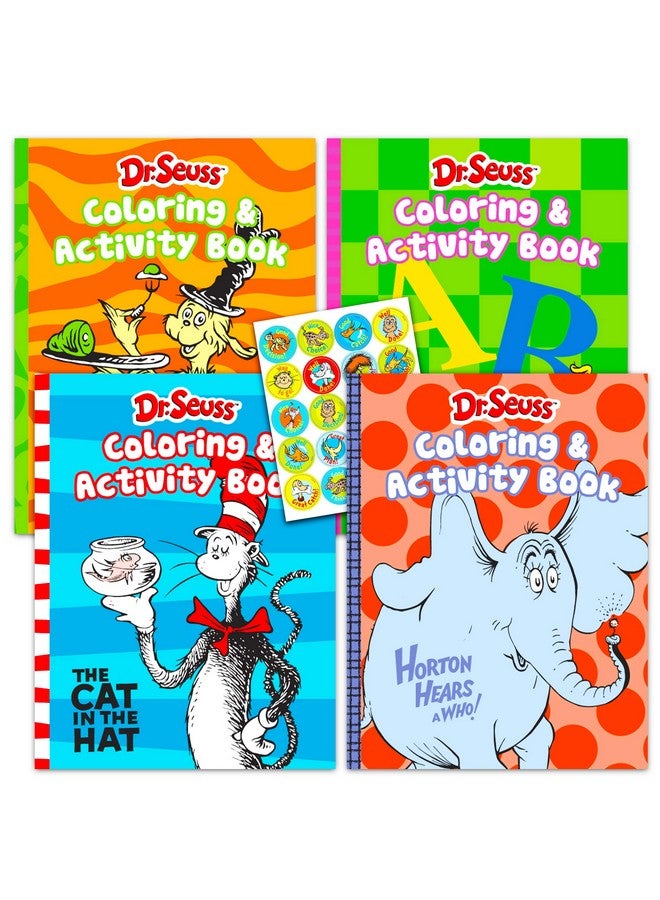 Dr. Seuss Coloring Book Bundle Dr. Seuss Activity Set 4 Pack Dr Seuss Craft Kit Featuring Horton Hears A Who The Cat In The Hat And Green Eggs And Ham - Image 2