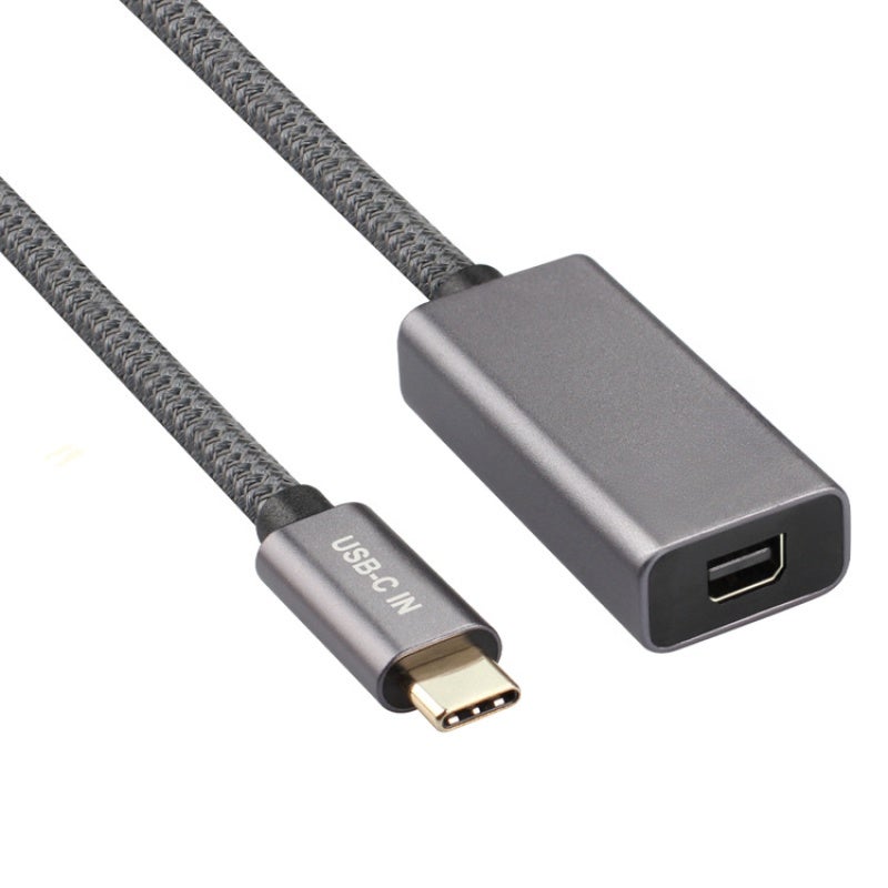 Screen Sharing Adapter: 0.2m Grey Type-C To Mini Dp Cable - 4K@60Hz Sync Audio&Video Screen Mirroring For Dual Display Work Game Study - Image 4