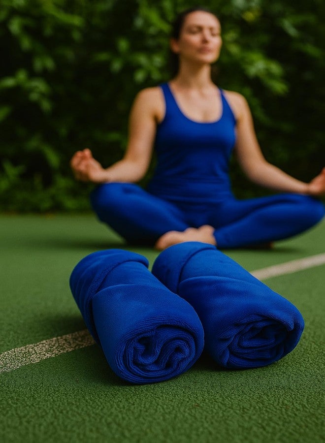 ZEDFIBER Small face Towel for Gym Men and Women 40x60 cm Microfiber supur Soft Premium Towel (Blue) - Image 5