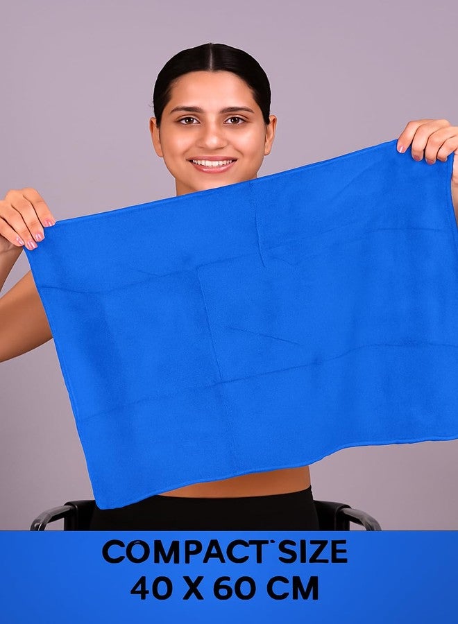 ZEDFIBER Small face Towel for Gym Men and Women 40x60 cm Microfiber supur Soft Premium Towel (Blue) - Image 3