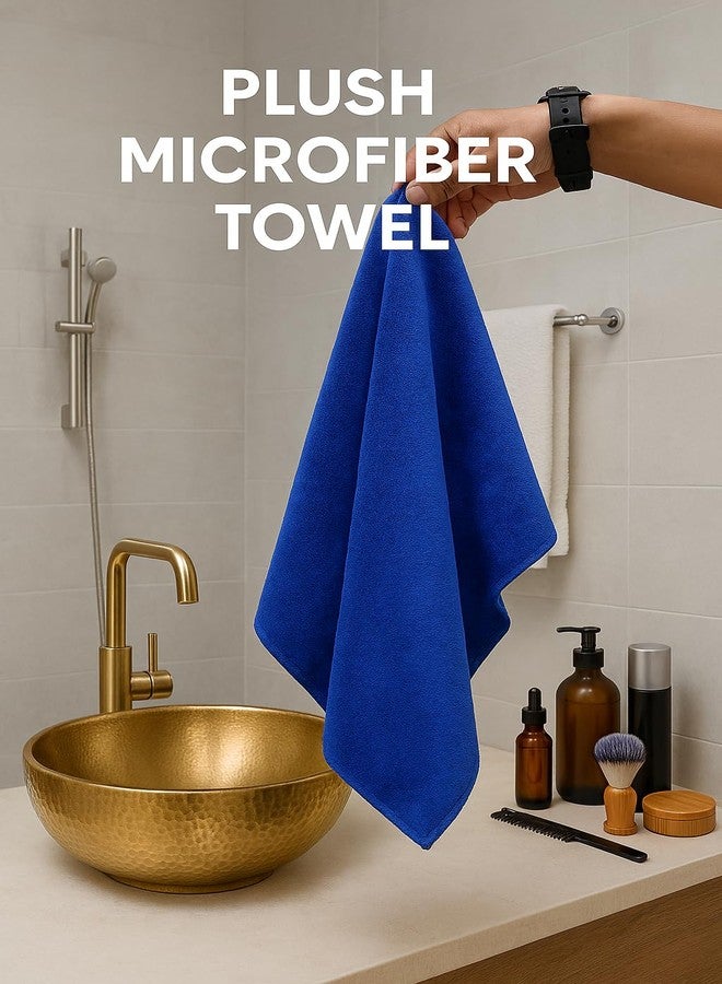 ZEDFIBER Small face Towel for Gym Men and Women 40x60 cm Microfiber supur Soft Premium Towel (Blue) - Image 4