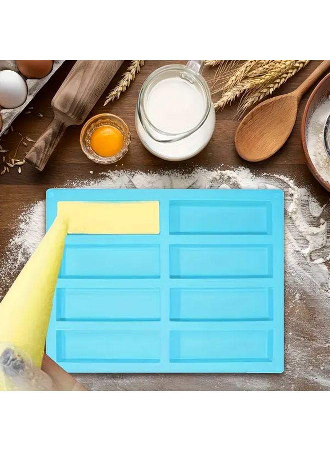 Sky Blue Silicone Baking Molds Set Heat Resistant Anti Stick Easy Clean - Image 3