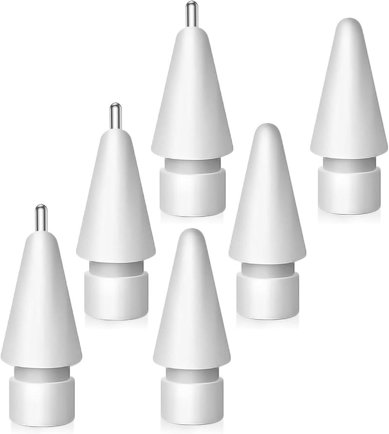 Abiarst Replacement Tips Compatible with Apple Pencil 1st/2nd Gen, Pencil Nibs for iPad Pro Pencil 2/1 Gen (6-Pack (Mixed)) - Image 1
