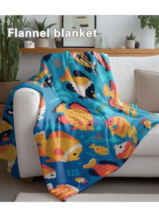 عام بطانية رقيقة من الفانيلا الكرتونية للأطفال والرضع (دافئة ومريحة، ومناسبة للنوم والألعاب) 70 سم * 100 سم - Image 1