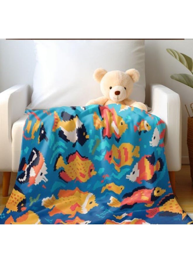 عام بطانية رقيقة من الفانيلا الكرتونية للأطفال والرضع (دافئة ومريحة، ومناسبة للنوم والألعاب) 70 سم * 100 سم - Image 4