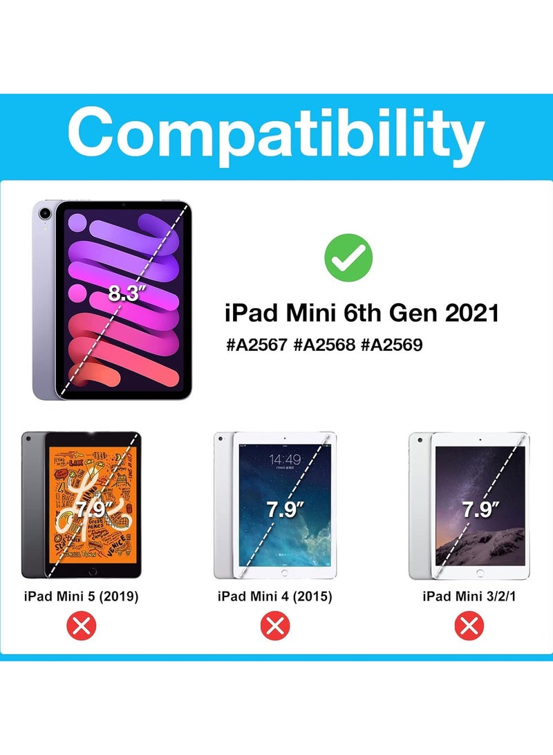 برو كيسيز حافظة لوحة مفاتيح آيباد ميني 6 2021 مع لوحة مفاتيح لاسلكية قابلة للفصل مغناطيسيًا وحامل أقلام لجهاز آيباد ميني الجيل السادس مقاس 8.3 بوصة باللون الأسود - Image 2