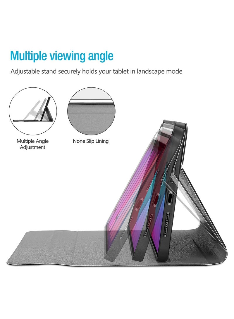 برو كيسيز حافظة لوحة مفاتيح آيباد ميني 6 2021 مع لوحة مفاتيح لاسلكية قابلة للفصل مغناطيسيًا وحامل أقلام لجهاز آيباد ميني الجيل السادس مقاس 8.3 بوصة باللون الأسود - Image 4