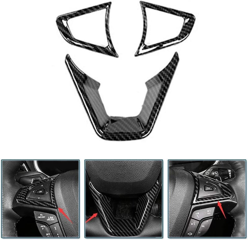 DEMULAX Carbon Fiber Steering Wheel Trim Set - Image 2