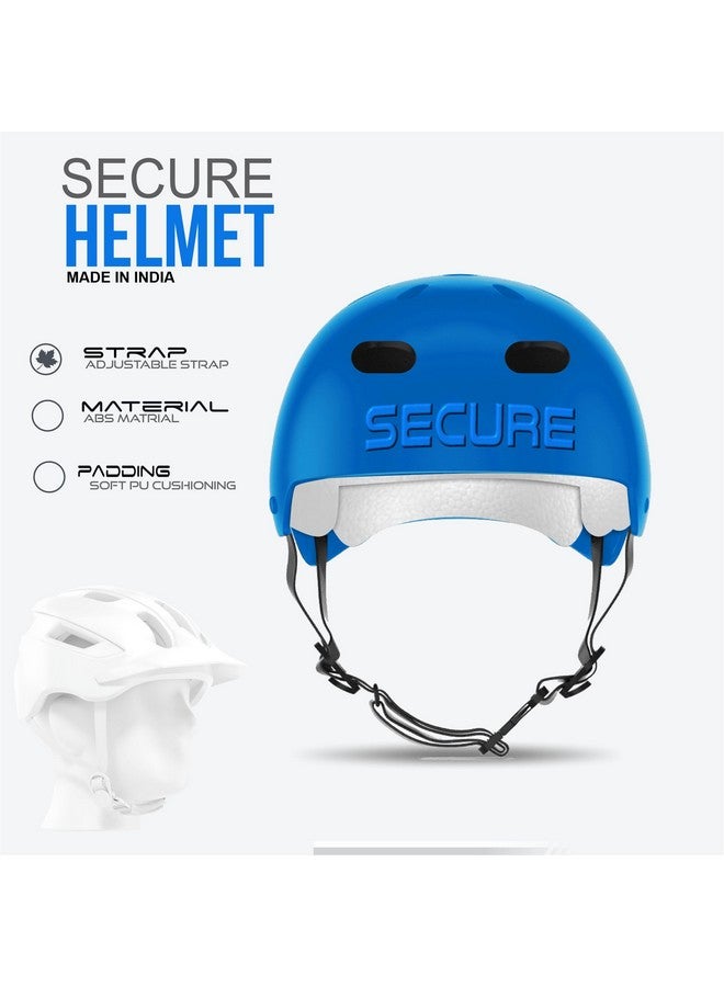 Jaspo Jaspo Secure Sports Helmet for Cycling, Skating, Skateboarding - for All Age Groups (S, Blue Matte) - Image 5
