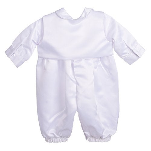 Lito Angels Baby Boys' Christening Baptism Outfit White Romper Formal Wear Embroidery Cross Vest 3 Piece Set Size 3-6 Months - Image 3
