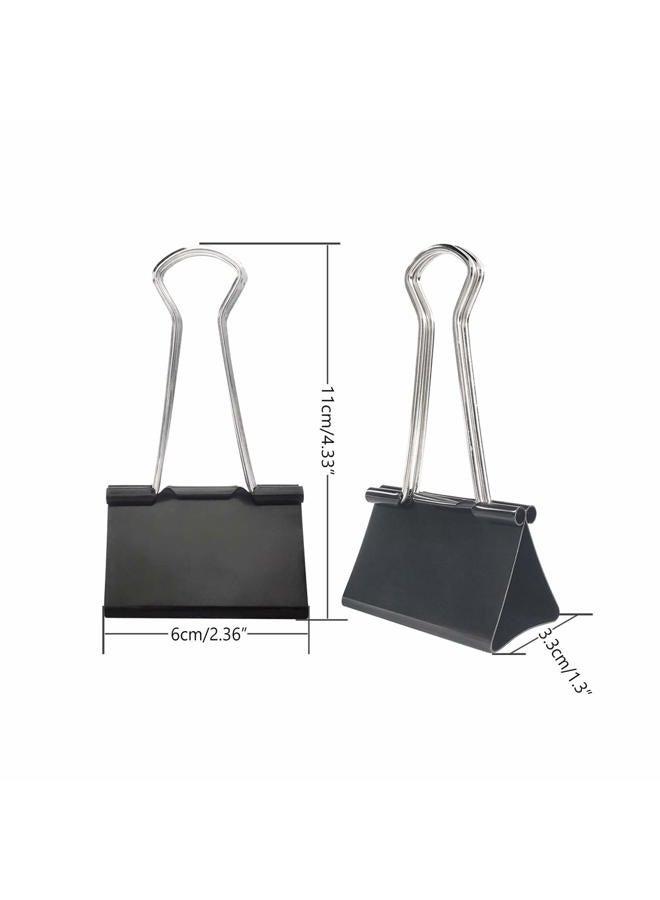 DSTELIN Extra Large Binder Clips 2.4-Inch (12 Pack), Big Paper Clamps for Office Supplies, Black - Image 2