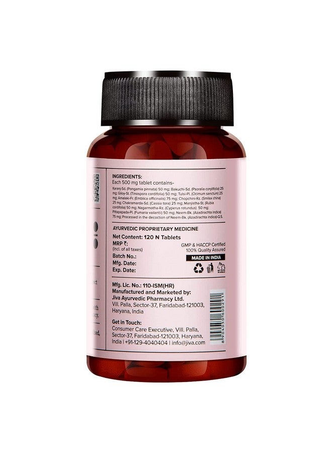 Jiva Combo Of Neem & Skin Fit Tablet For Healthy Skin | 100% Ayurvedic Formula Purifies Blood | Improves Skin Health & Complexion | Alleviates Kapha & Pitta & Strengthens Immune System (Combo of 2) - Image 5
