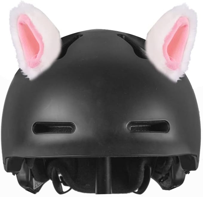 Keenso Cat Ears, 2Pcs Plush Cat Ears, Soft Helmet Accessories for Ski Motorcycle Snowboard, with Strong Adhesive Tape, No Drill Needed - Image 2