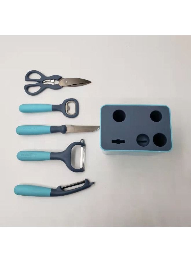 Dali Home - Eco-friendly Stainless Steel Small Kitchen Gadgets Tools Set Fruit Peeler Scissor Wine Opener with Storage box - Image 1