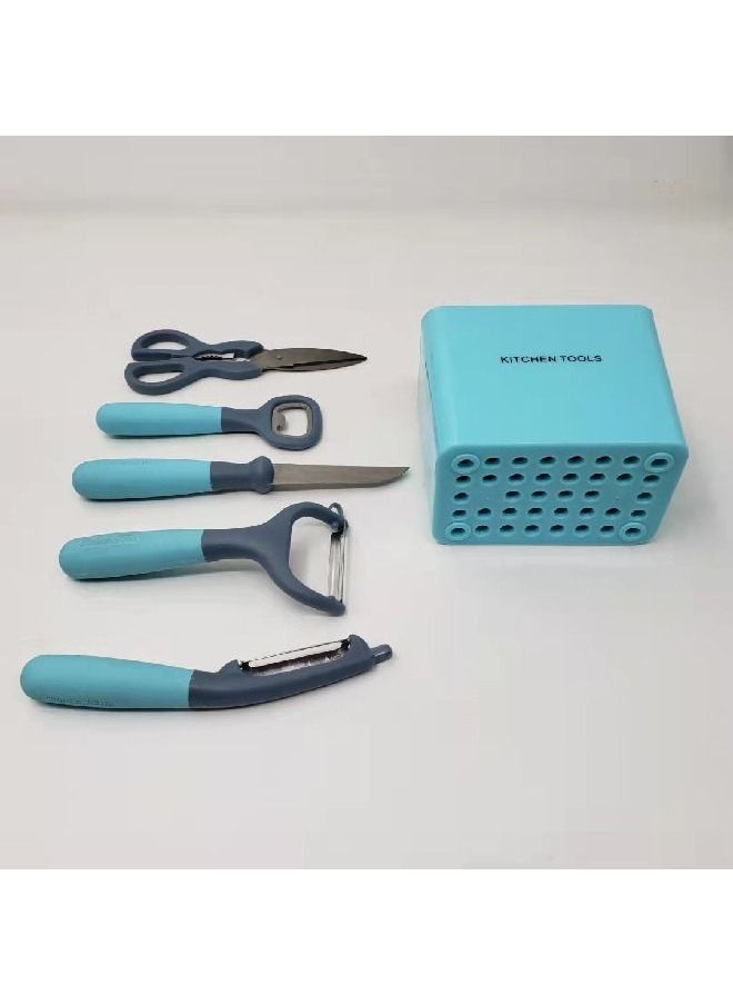 Dali Home - Eco-friendly Stainless Steel Small Kitchen Gadgets Tools Set Fruit Peeler Scissor Wine Opener with Storage box - Image 1