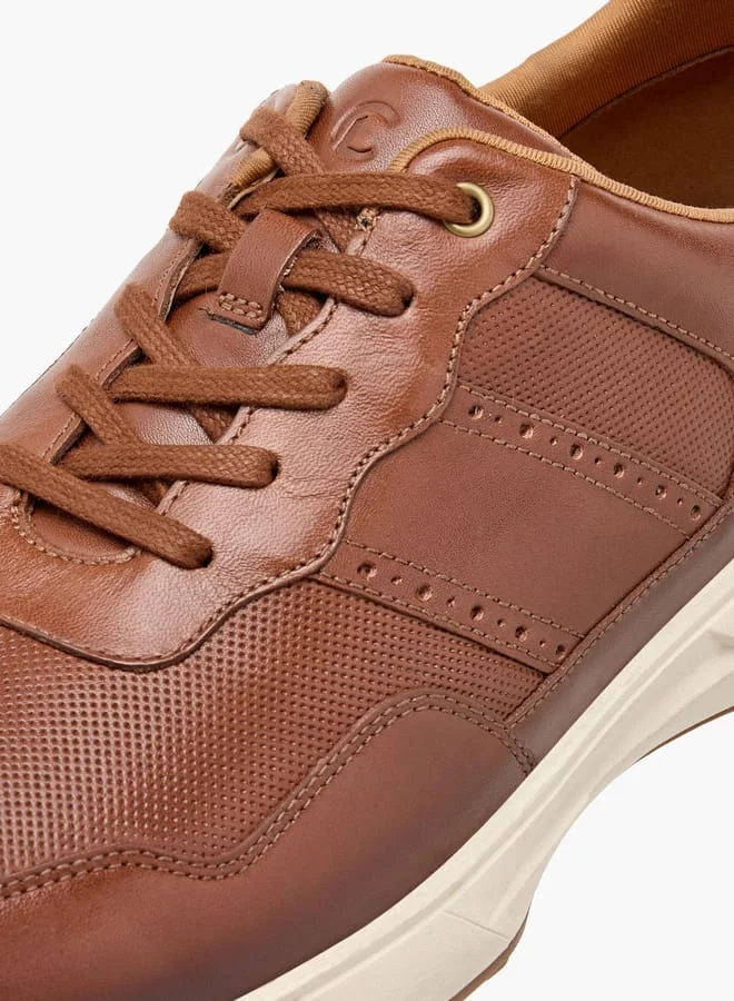 Le Confort Men's Leather Panelled Lace-Up Sneakers