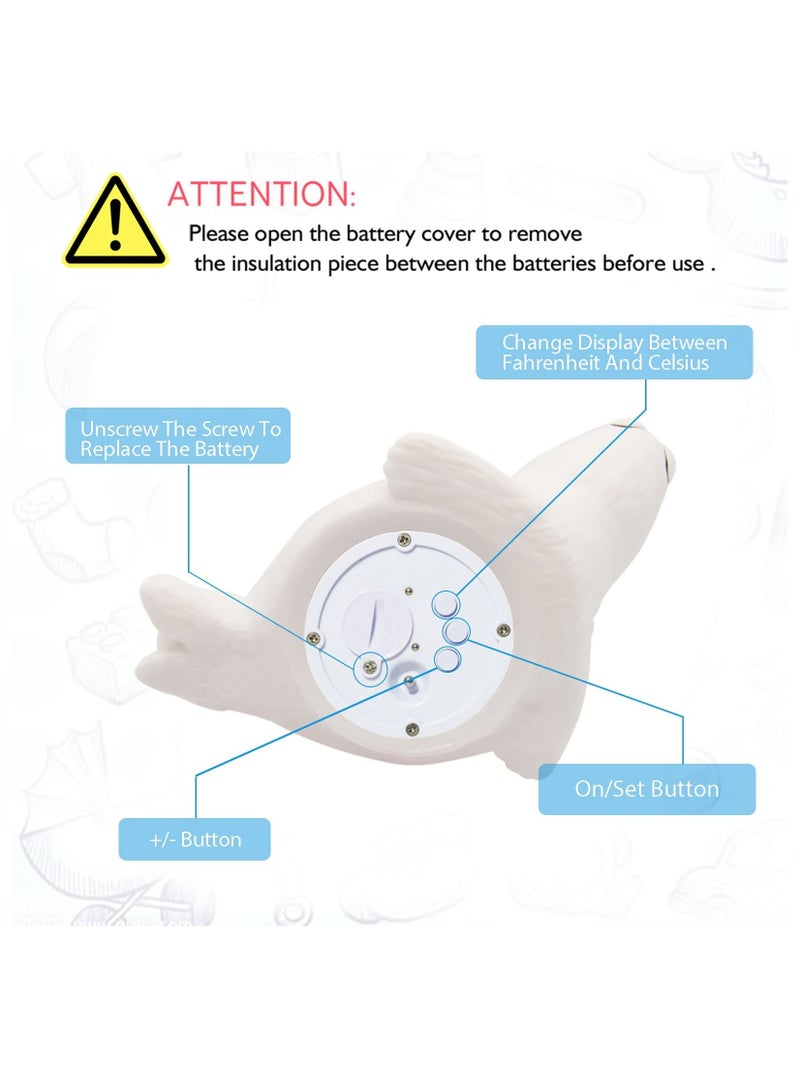 KASTWAVE Baby Bath Thermometer Room Temperature| Water Thermometer|Kids' Bathroom Safety Products| Baby Bath(Seal Shape)℃/℉, LCD  - Image 4