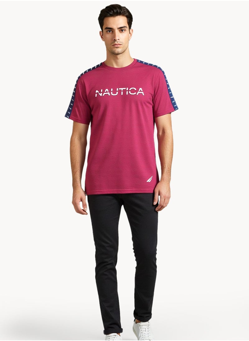 NAUTICA Logo Regular Fit Premium Cotton Crew Neck T-shirt  - Image 4