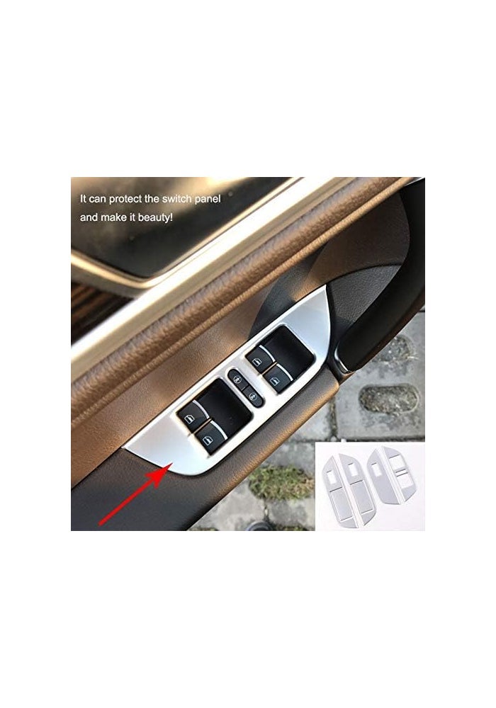 Wivplex Stainless Steel Car Window Switch Panel Cover for VW Touareg - Image 3