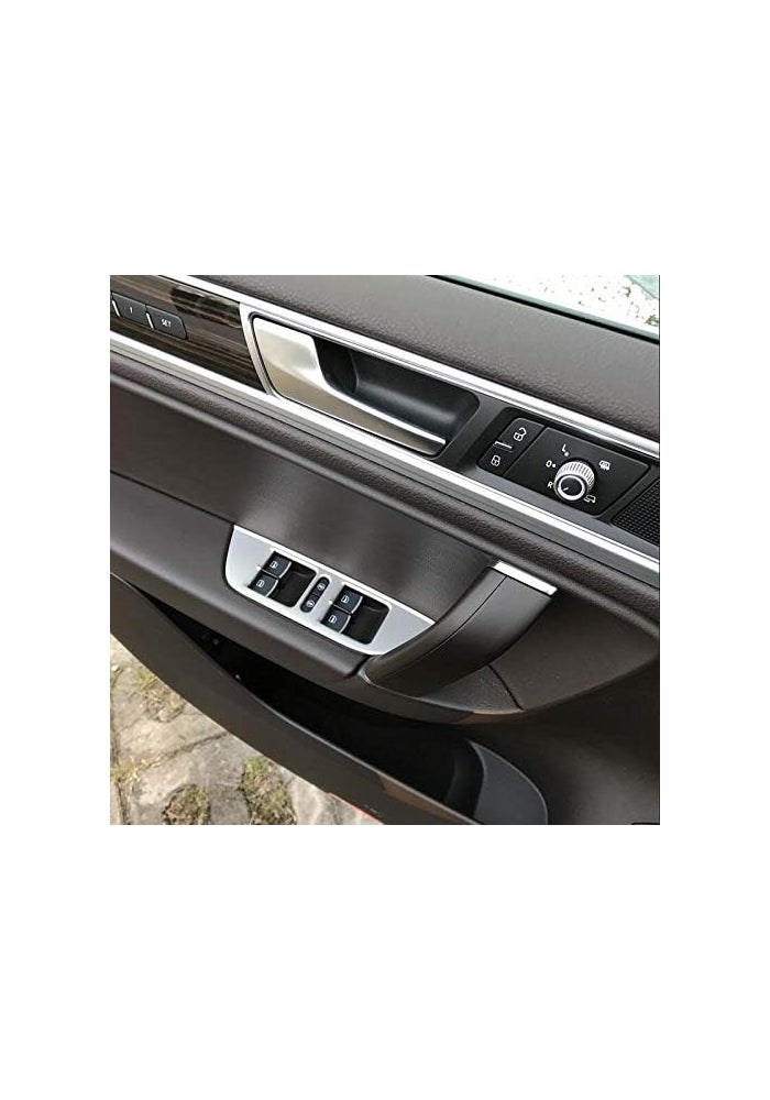 Wivplex Stainless Steel Car Window Switch Panel Cover for VW Touareg - Image 2