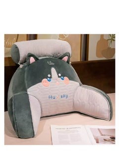 CityRiya-Long Reading Pillow for Adults - Large Backrest Pillow with Detachable Neck Roll, Memory Foam Bed Rest & Sit Up Support Pillow, Ergonomic Lumbar Cushion for Reading, Watching TV, or Relaxing - Removable Washable Cover (70*50cm)  - Image 1