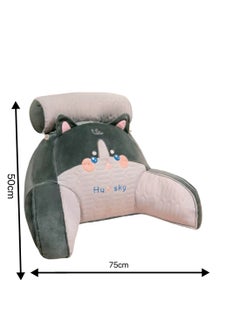 CityRiya-Long Reading Pillow for Adults - Large Backrest Pillow with Detachable Neck Roll, Memory Foam Bed Rest & Sit Up Support Pillow, Ergonomic Lumbar Cushion for Reading, Watching TV, or Relaxing - Removable Washable Cover (70*50cm)  - Image 2