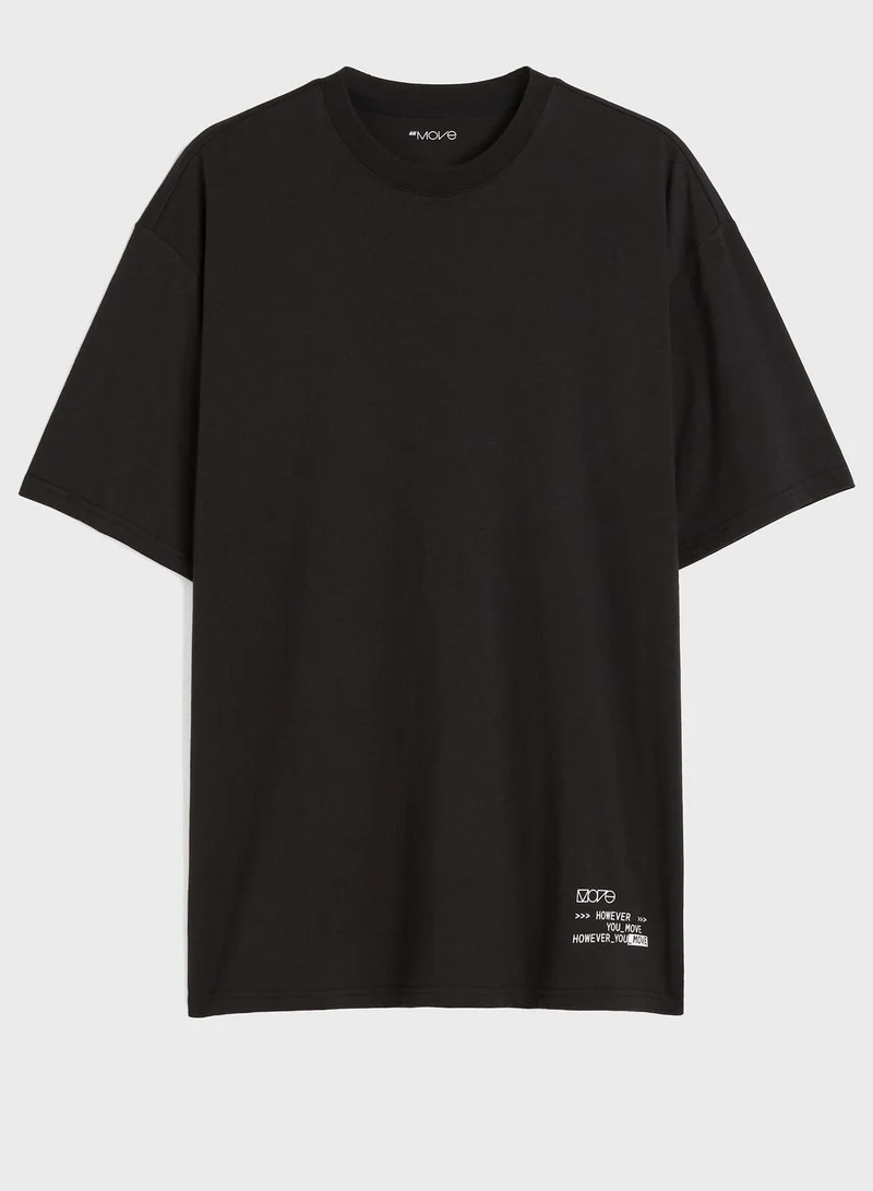 H&M Drymove™ Printed Sports T-Shirt