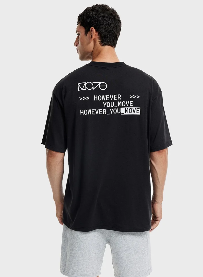 H&M Drymove™ Printed Sports T-Shirt