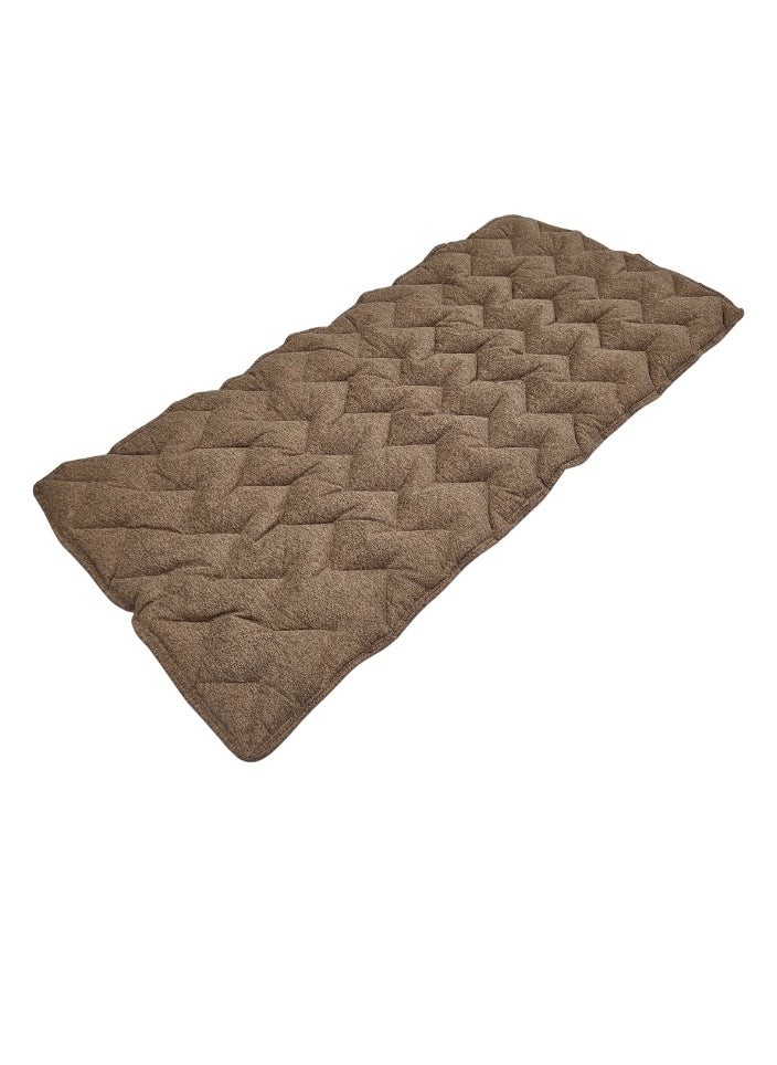 Luxury Single Sleeping Mat (190 x 90 x 6 cm) – Soft polyester fabric with 100% natural cotton filling, with a clear bag for easy carrying and storage – Comfortable and durable floor mat for camping, dorm rooms, guest rooms, and trips – Luxuriously soft and foldable mattress