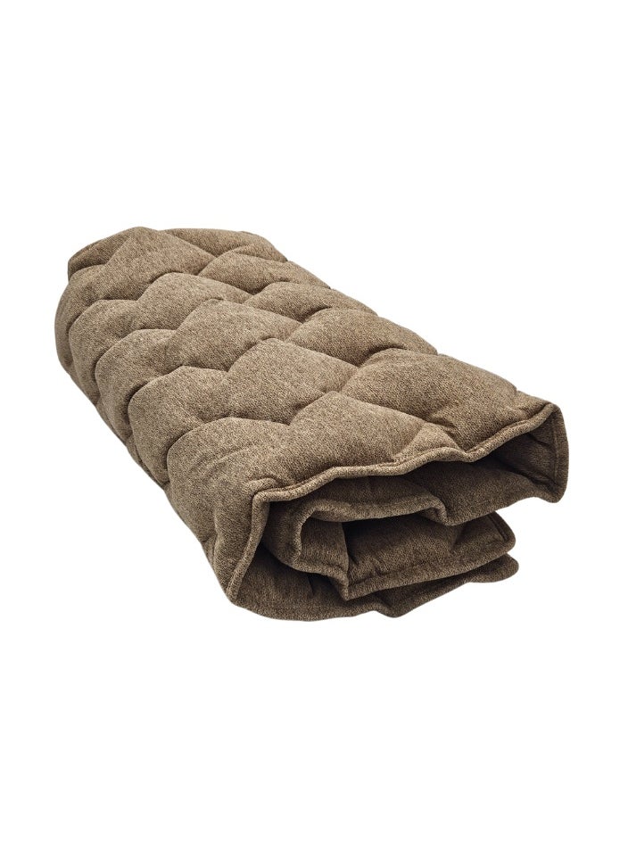 Luxury Single Sleeping Mat (190 x 90 x 6 cm) – Soft polyester fabric with 100% natural cotton filling, with a clear bag for easy carrying and storage – Comfortable and durable floor mat for camping, dorm rooms, guest rooms, and trips – Luxuriously soft and foldable mattress