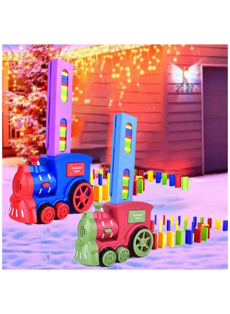 Electric Dominoes Fun Automatic Delivery Electric Train Educational Toy, gaming gift (with 60 Dominoes)  - Image 3