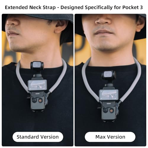 SUREWO Pocket 3 Magnetic Neck Mount,Extended Version Quick Release POV/Vlog Video Selfie Necklace Holder for DJI OSMO Pocket 3 Creator Combo - Image 2