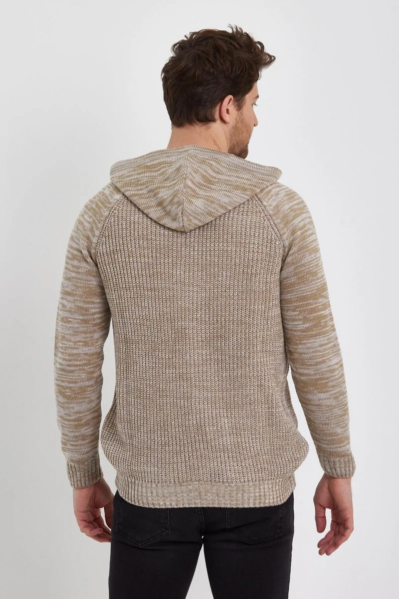 Alexander Gardi Zippered Long Sleeve Hooded Knitted Cardigan (E22-5716)