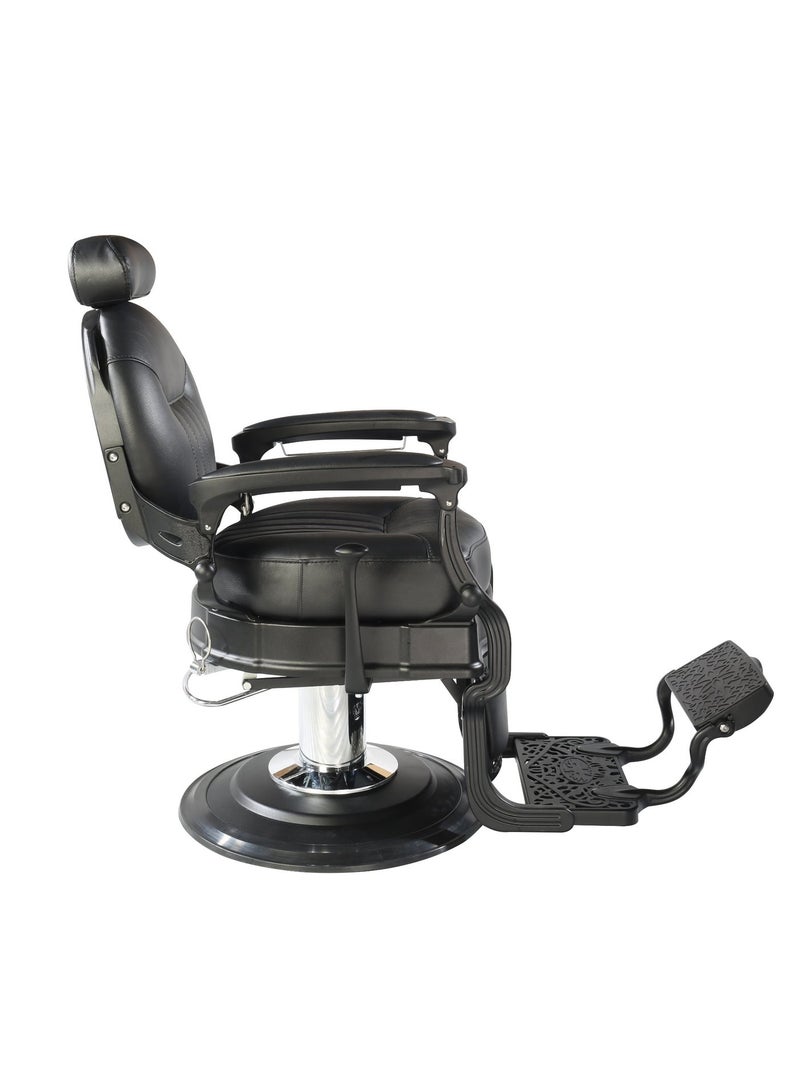 Vintage Professional Barber Chair –  Hydraulic System, 3-Year Warranty – Ideal for Spa, Salon, and Barbershop - Image 4