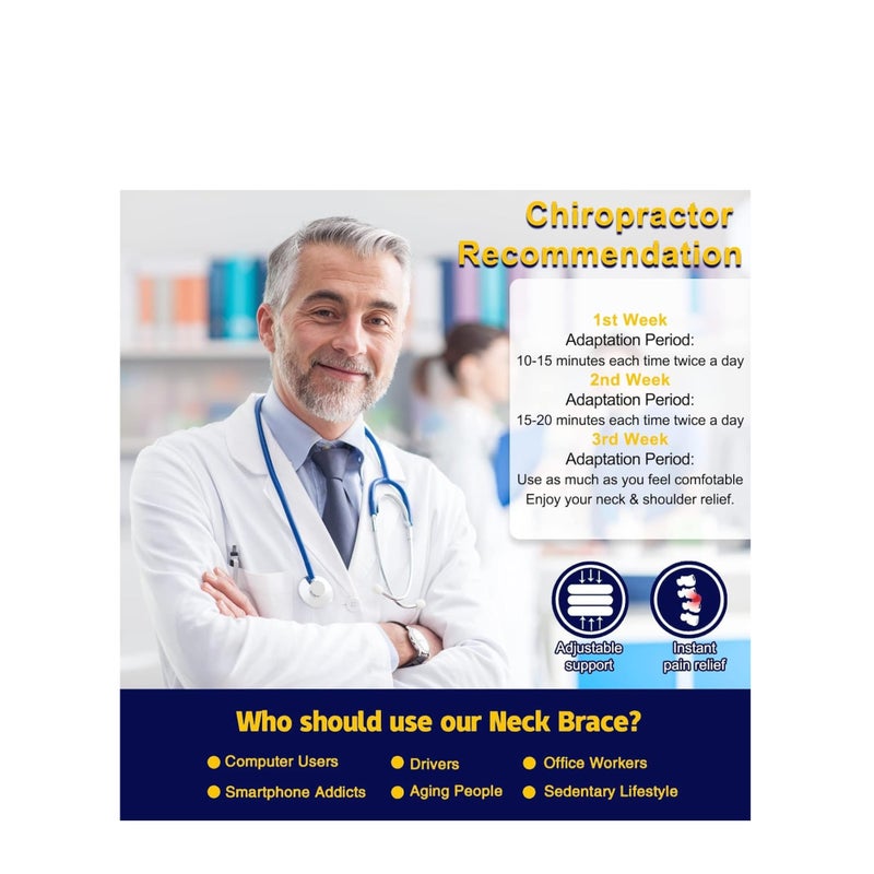 SOLARAE Travel Pillow, Cervical Neck Traction Device, Portable Neck Stretcher Cervical Traction Provide Neck Support and Neck Pain Relief, Neck Traction Devices for Home Use Neck Decompression (Blue) - Image 3