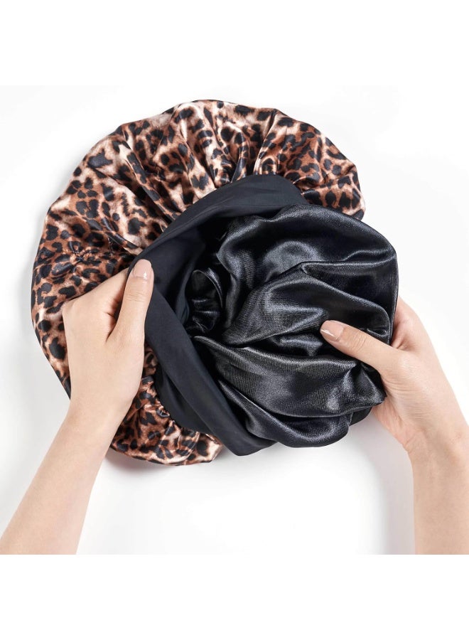 Kiss Colours & Care silk satin double-sided wide-brimmed cap, reversible design, protects hairstyles and retains moisture, slip-free, comfortable and durable all night long - Image 5