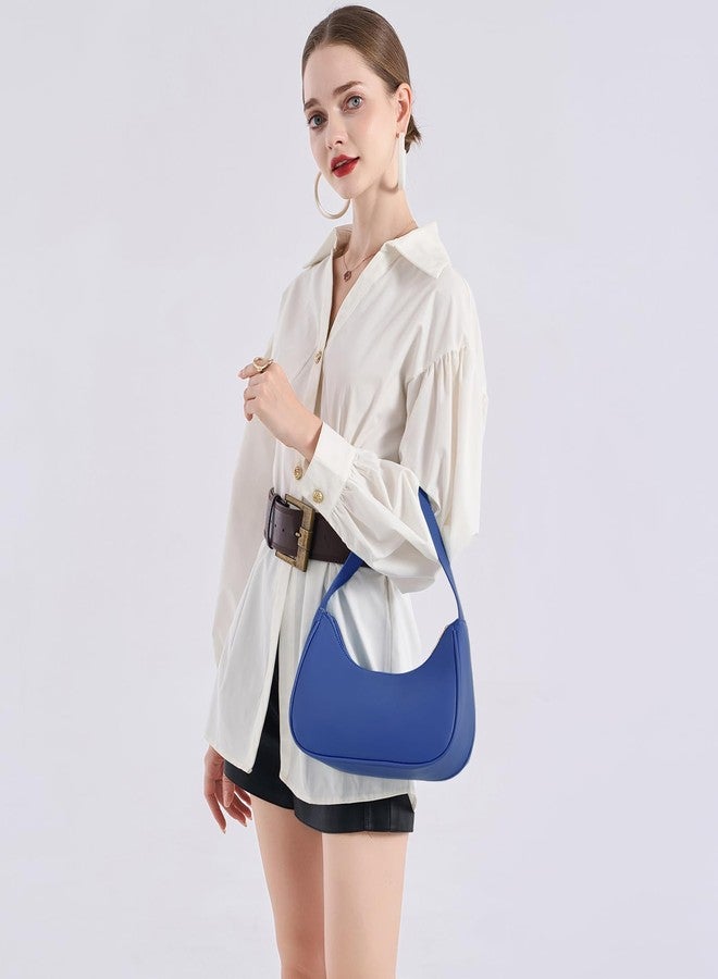 WSRYDJDL Fashion shoulder Bag for Women's Cute Hobo Tote Handbag Mini Clutch Underarm Purse for Daily Use/Work/Travel/Casual Outings, Blue - Image 2