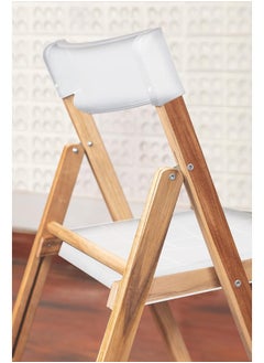TRAMONTINA Since 1911,Made in Brazil- Potenza 3 Pieces White Foldable Table and Chairs Set in Wood and Polypropylene  - Image 5