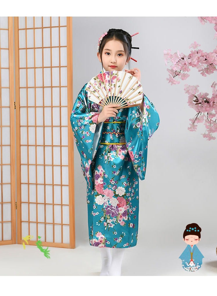 Japanese Traditional Dress Kimono Robe for Kids Girls Costume  - Image 1