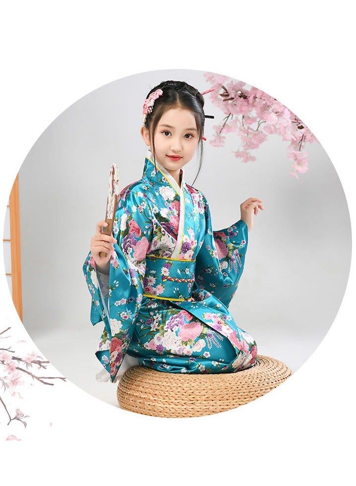 Japanese Traditional Dress Kimono Robe for Kids Girls Costume  - Image 2