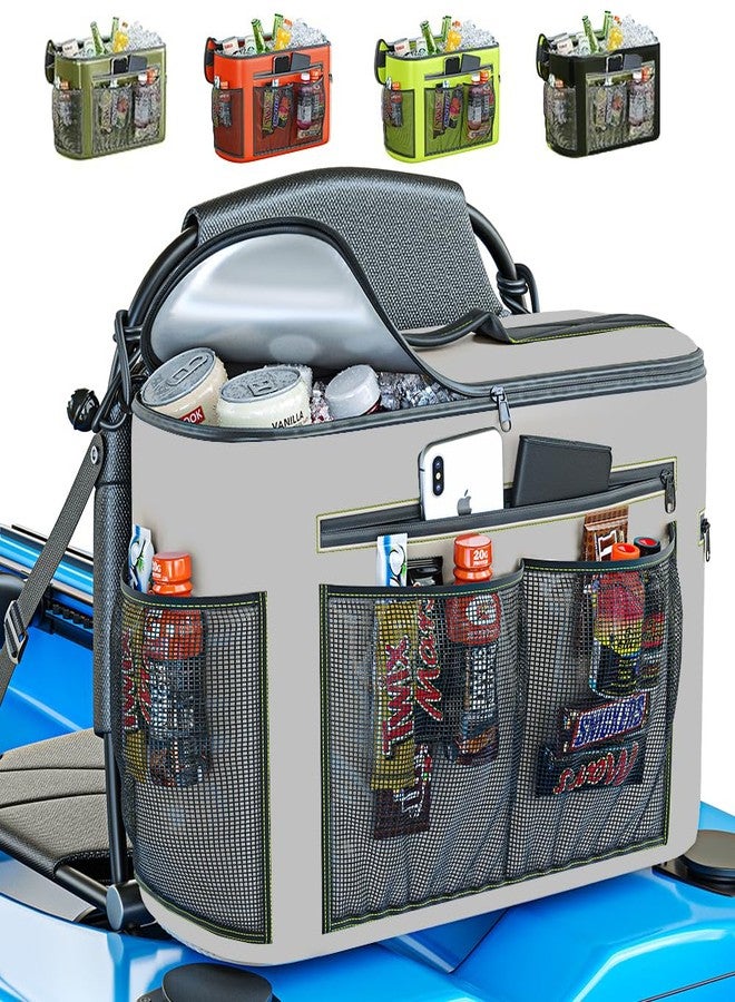 Skywin TidyFriend Kayak Cooler Behind Seat, Waterproof Cooler for Kayaking, Kayak Accessories Cooler Bag, Compatible with Lawn Chair Seat, Portable Ice Chest, Keeps Drinks Cold, Travel, Beach, Lunch (Grey) - Image 1