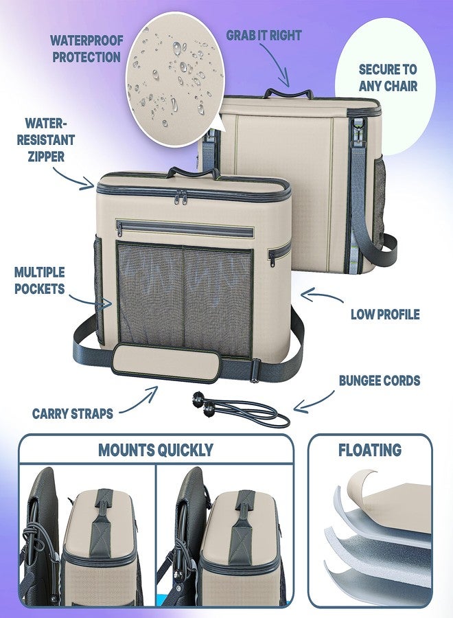 Skywin TidyFriend Kayak Cooler Behind Seat, Waterproof Cooler for Kayaking, Kayak Accessories Cooler Bag, Compatible with Lawn Chair Seat, Portable Ice Chest, Keeps Drinks Cold, Travel, Beach, Lunch (Grey) - Image 5